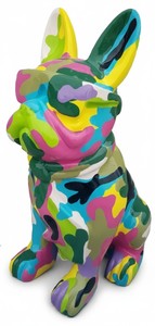 Casa Padrino Luxus Deko Skulptur Hund Bulldogge Armee Krawatte H. 80 cm - Deko Skulptur - Deko Figur - Tierfigur - Gartendeko Casa Padrino Luxus Deko Skulptur Hund Bulldogge Armee Krawatte H. 80 cm - Deko Skulptur - Deko Figur - Tierfigur - Gartendeko