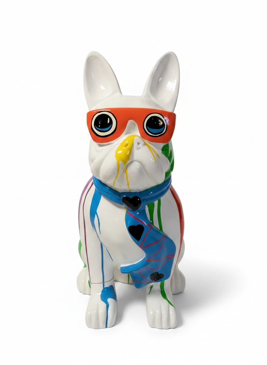 Casa Padrino escultura decorativa de lujo Hund Bulldogge Trash Brille Augen A. 85 cm - Escultura decorativa - Figura decorativa - Figura de animal - Decoración de jardín Casa Padrino escultura decorativa de lujo Hund Bulldogge Trash Brille Augen A. 85 cm - Escultura decorativa - Figura decorativa - Figura de animal - Decoración de jardín