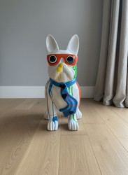 Casa Padrino escultura decorativa de lujo Hund Bulldogge Trash Brille Augen A. 85 cm - Escultura decorativa - Figura decorativa - Figura de animal - Decoración de jardín Casa Padrino escultura decorativa de lujo Hund Bulldogge Trash Brille Augen A. 85 cm - Escultura decorativa - Figura decorativa - Figura de animal - Decoración de jardín