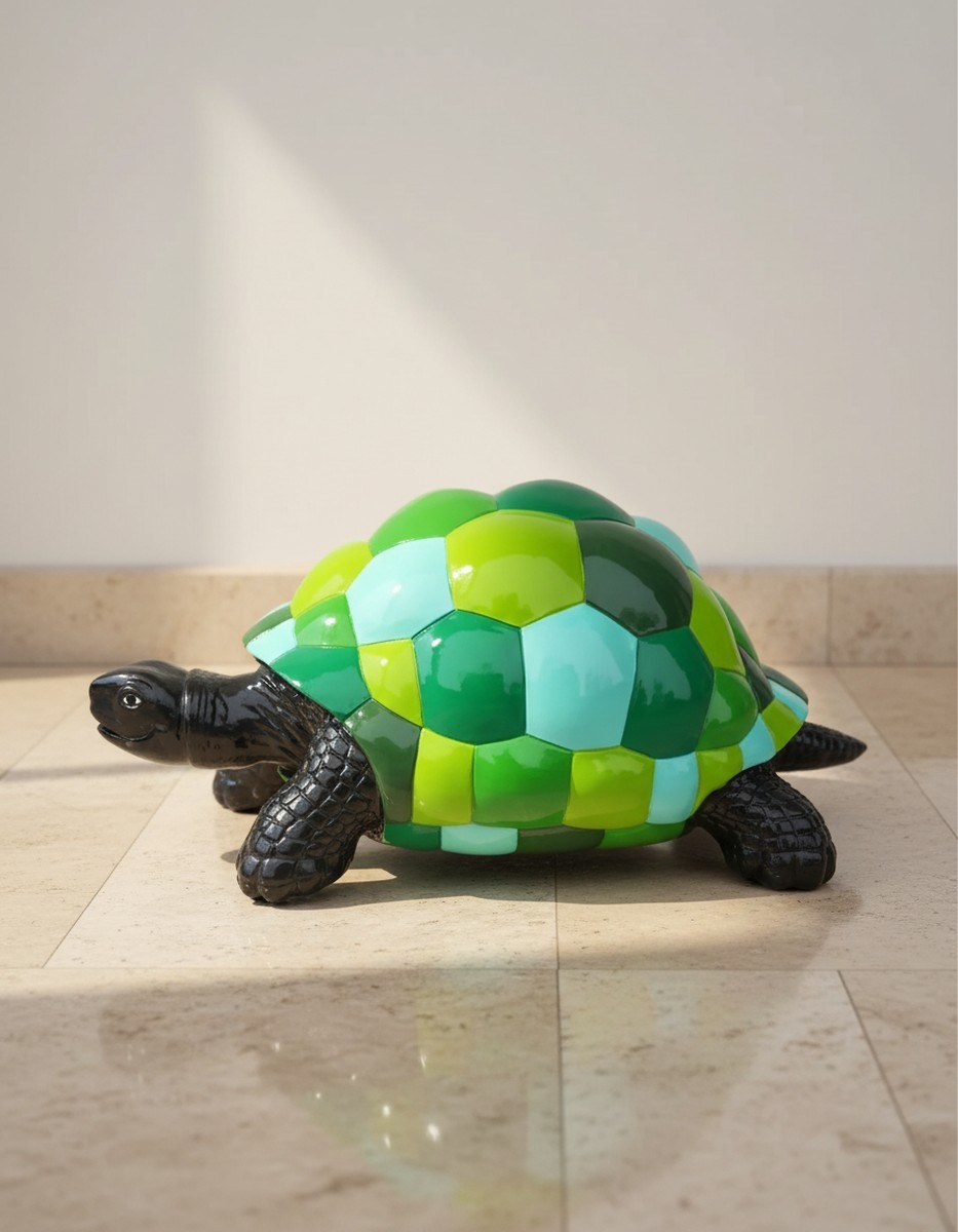 Casa Padrino scultura decorativa di lusso Reptil Schildkröte Bunt GRÜN A. 44 cm - Scultura decorativa - Figura decorativa - Figura animale - Decorazione da giardino Casa Padrino scultura decorativa di lusso Reptil Schildkröte Bunt GRÜN A. 44 cm - Scultura decorativa - Figura decorativa - Figura animale - Decorazione da giardino