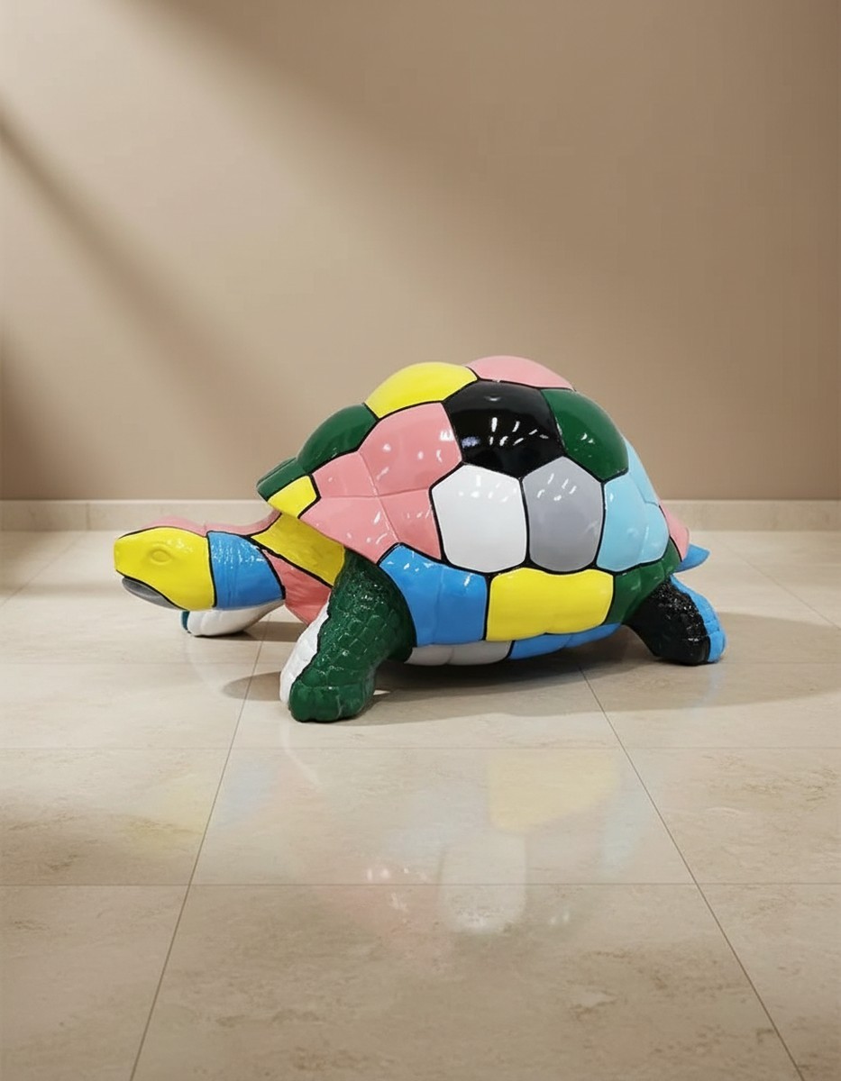 Casa Padrino sculpture décorative de luxe Reptil Schildkröte Bunt H. 44 cm - Sculpture décorative - Figurine décorative - Figurine animale - Décoration de jardin Casa Padrino sculpture décorative de luxe Reptil Schildkröte Bunt H. 44 cm - Sculpture décorative - Figurine décorative - Figurine animale - Décoration de jardin