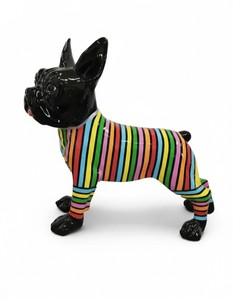 Casa Padrino escultura decorativa de lujo Hund Französische Bulldoggen Streifen A. 178 cm - Escultura de jardín enorme - Escultura de tamaño natural - Escultura decorativa XXL Casa Padrino escultura decorativa de lujo Hund Französische Bulldoggen Streifen A. 178 cm - Escultura de jardín enorme - Escultura de tamaño natural - Escultura decorativa XXL