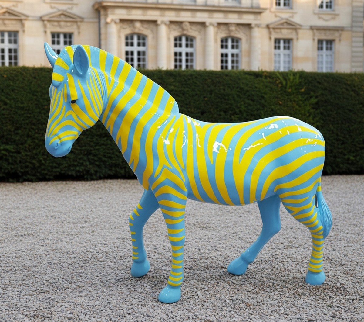 Casa Padrino escultura decorativa de lujo Pferd Zebra Picasso A. 167 cm - Escultura de jardín enorme - Escultura de tamaño natural - Escultura decorativa XXL Casa Padrino escultura decorativa de lujo Pferd Zebra Picasso A. 167 cm - Escultura de jardín enorme - Escultura de tamaño natural - Escultura decorativa XXL