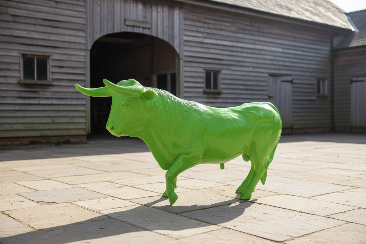 Casa Padrino scultura decorativa di lusso Kuh Stier A. 150 cm - Enorme scultura da giardino - Scultura a grandezza naturale - Scultura decorativa XXL Casa Padrino scultura decorativa di lusso Kuh Stier A. 150 cm - Enorme scultura da giardino - Scultura a grandezza naturale - Scultura decorativa XXL