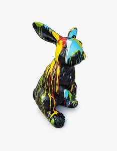 Casa Padrino escultura decorativa de lujo Hase Kaninchen Sitzen Trash A. 120 cm - Escultura de jardín enorme - Escultura de tamaño natural - Escultura decorativa XXL Casa Padrino escultura decorativa de lujo Hase Kaninchen Sitzen Trash A. 120 cm - Escultura de jardín enorme - Escultura de tamaño natural - Escultura decorativa XXL