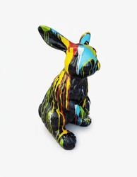 Casa Padrino scultura decorativa di lusso Hase Kaninchen Sitzen Trash A. 120 cm - Enorme scultura da giardino - Scultura a grandezza naturale - Scultura decorativa XXL Casa Padrino scultura decorativa di lusso Hase Kaninchen Sitzen Trash A. 120 cm - Enorme scultura da giardino - Scultura a grandezza naturale - Scultura decorativa XXL