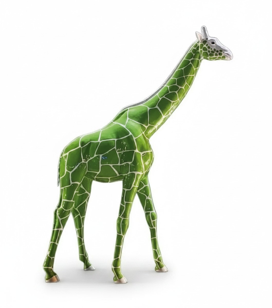 Casa Padrino scultura decorativa di lusso Giraffe Grün Weiß A. 320 cm - Enorme scultura da giardino - Scultura a grandezza naturale - Scultura decorativa XXL Casa Padrino scultura decorativa di lusso Giraffe Grün Weiß A. 320 cm - Enorme scultura da giardino - Scultura a grandezza naturale - Scultura decorativa XXL