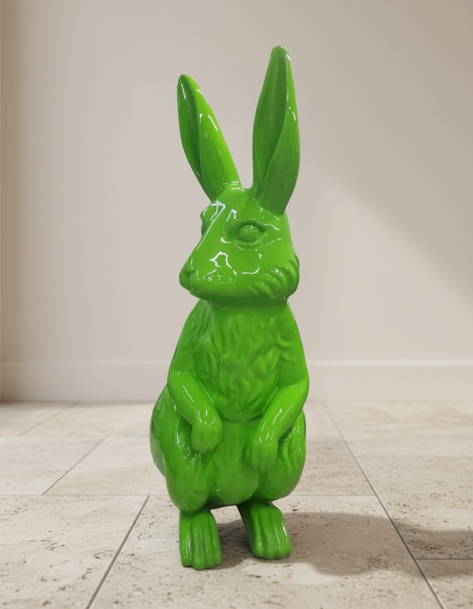 Casa Padrino scultura decorativa di lusso Hase A. 110 cm - Enorme scultura da giardino - Scultura a grandezza naturale - Scultura decorativa XXL Casa Padrino scultura decorativa di lusso Hase A. 110 cm - Enorme scultura da giardino - Scultura a grandezza naturale - Scultura decorativa XXL