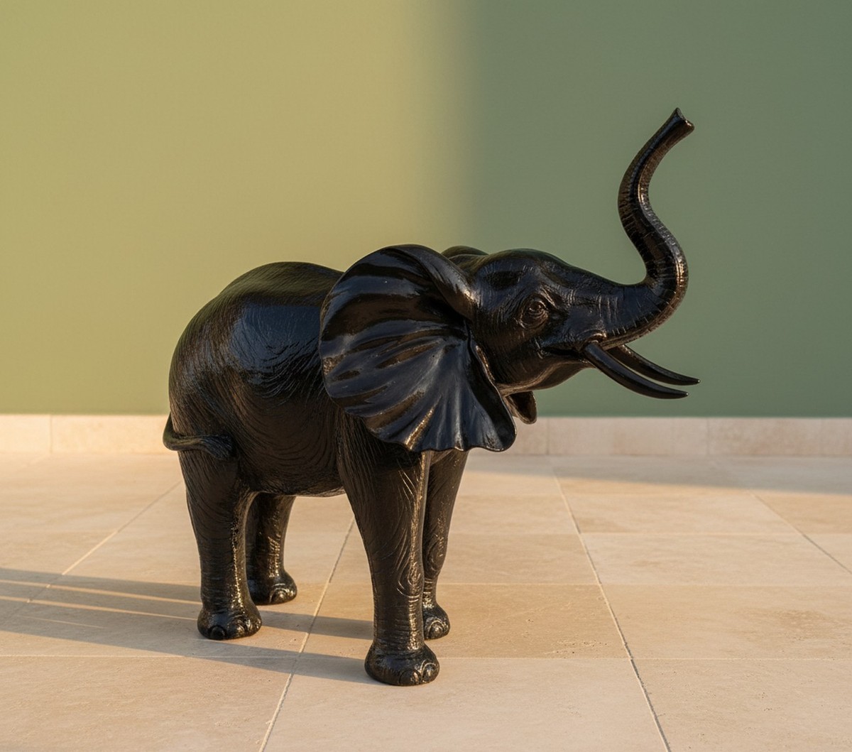 Casa Padrino Luxus Deko Skulptur Elefant H. 160 cm - Riesige Gartenskulptur - Lebensgroße Skulptur - XXL Deko Skulptur - XXL Deko Figur Casa Padrino Luxus Deko Skulptur Elefant H. 160 cm - Riesige Gartenskulptur - Lebensgroße Skulptur - XXL Deko Skulptur - XXL Deko Figur