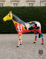 Casa Padrino sculpture décorative de luxe Pferd Picasso Schwarz Mähne H. 200 cm - Immense sculpture de jardin - Sculpture grandeur nature - Sculpture décorative XXL Casa Padrino sculpture décorative de luxe Pferd Picasso Schwarz Mähne H. 200 cm - Immense sculpture de jardin - Sculpture grandeur nature - Sculpture décorative XXL