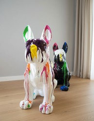 Casa Padrino Luxus Deko Skulptur Hund Bulldogge Sitzt Im Trash H. 170 cm - Riesige Gartenskulptur - Lebensgroße Skulptur - XXL Deko Skulptur - XXL Deko Figur Casa Padrino Luxus Deko Skulptur Hund Bulldogge Sitzt Im Trash H. 170 cm - Riesige Gartenskulptur - Lebensgroße Skulptur - XXL Deko Skulptur - XXL Deko Figur