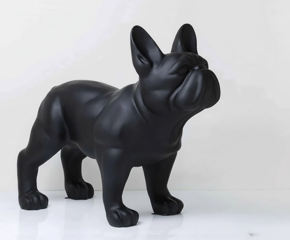 Casa Padrino sculpture décorative de luxe Hund Französische Bulldogge H. 160 cm - Immense sculpture de jardin - Sculpture grandeur nature - Sculpture décorative XXL Casa Padrino sculpture décorative de luxe Hund Französische Bulldogge H. 160 cm - Immense sculpture de jardin - Sculpture grandeur nature - Sculpture décorative XXL