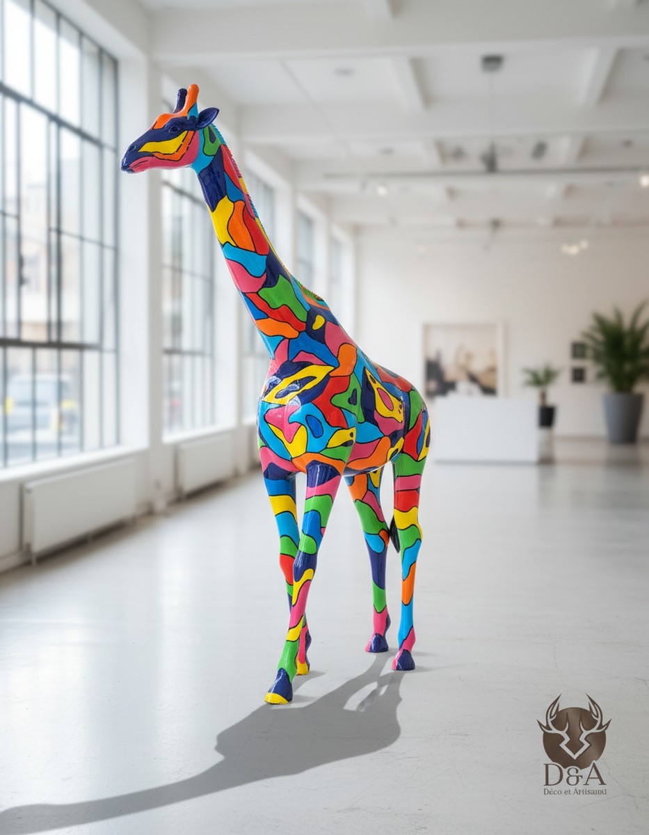 Casa Padrino sculpture décorative de luxe Giraffe Mosaik H. 320 cm - Immense sculpture de jardin - Sculpture grandeur nature - Sculpture décorative XXL Casa Padrino sculpture décorative de luxe Giraffe Mosaik H. 320 cm - Immense sculpture de jardin - Sculpture grandeur nature - Sculpture décorative XXL
