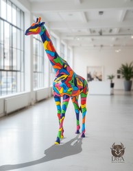 Casa Padrino sculpture décorative de luxe Giraffe Mosaik H. 320 cm - Immense sculpture de jardin - Sculpture grandeur nature - Sculpture décorative XXL Casa Padrino sculpture décorative de luxe Giraffe Mosaik H. 320 cm - Immense sculpture de jardin - Sculpture grandeur nature - Sculpture décorative XXL