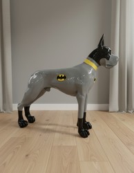Casa Padrino Luxus Deko Skulptur Hund Mastiff Batman H. 111 cm - Riesige Gartenskulptur - Lebensgroße Skulptur - XXL Deko Skulptur - XXL Deko Figur Casa Padrino Luxus Deko Skulptur Hund Mastiff Batman H. 111 cm - Riesige Gartenskulptur - Lebensgroße Skulptur - XXL Deko Skulptur - XXL Deko Figur