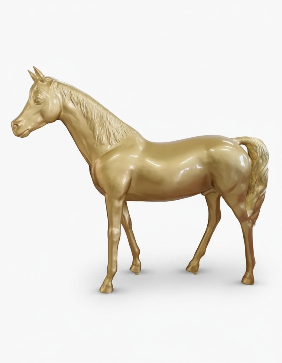 Casa Padrino scultura decorativa di lusso Pferd In Voller Größe A. 190 cm - Enorme scultura da giardino - Scultura a grandezza naturale - Scultura decorativa XXL Casa Padrino scultura decorativa di lusso Pferd In Voller Größe A. 190 cm - Enorme scultura da giardino - Scultura a grandezza naturale - Scultura decorativa XXL