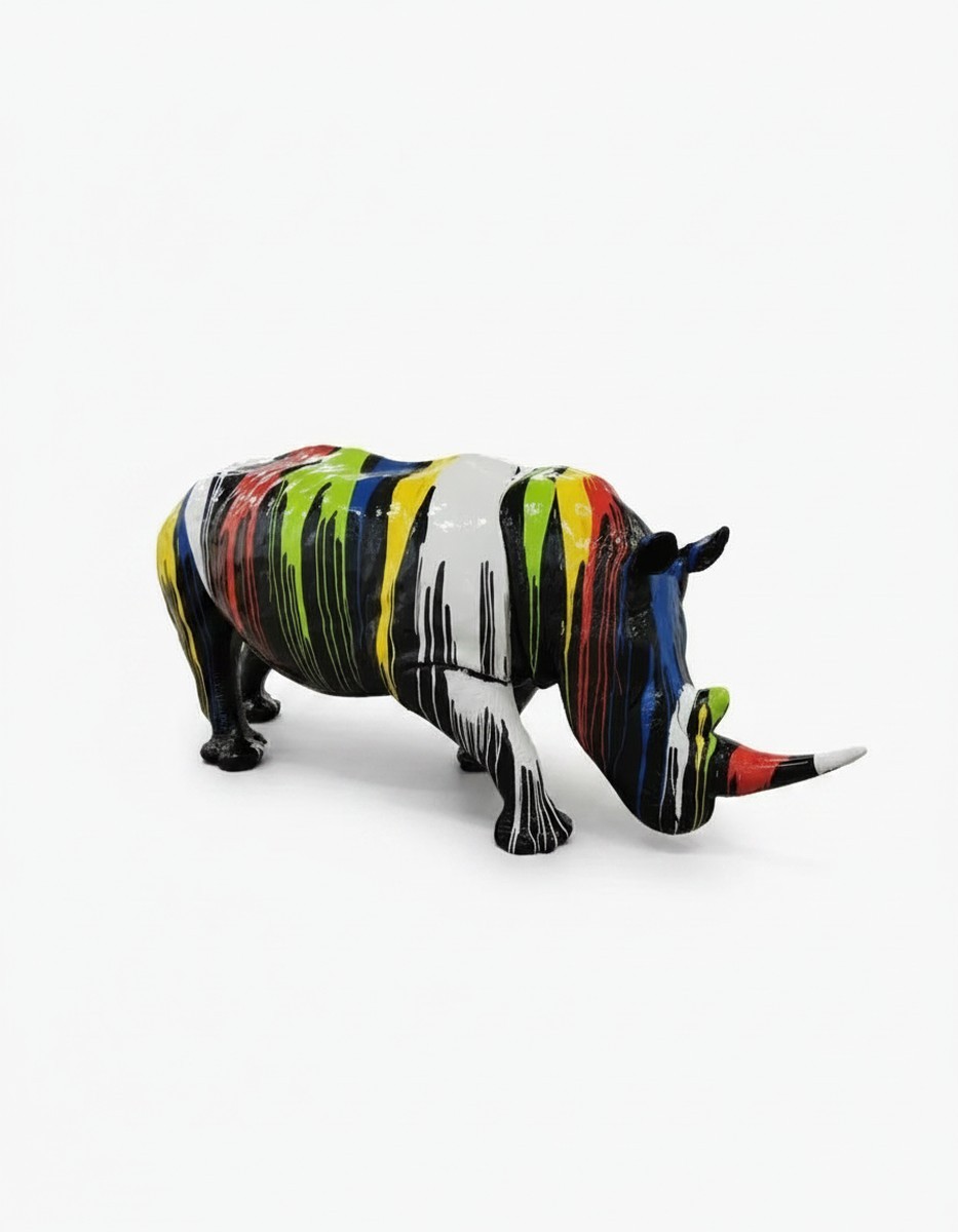 Casa Padrino sculpture décorative de luxe Tier Lebensgroßes Trash Nashorn H. 180 cm - Immense sculpture de jardin - Sculpture grandeur nature - Sculpture décorative XXL Casa Padrino sculpture décorative de luxe Tier Lebensgroßes Trash Nashorn H. 180 cm - Immense sculpture de jardin - Sculpture grandeur nature - Sculpture décorative XXL