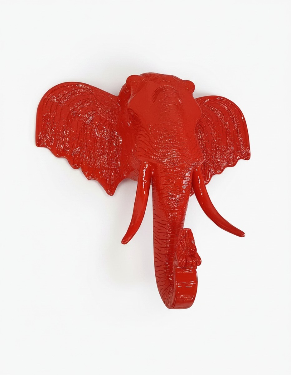 Casa Padrino scultura decorativa di lusso Elefant Trophäe A. 105 cm - Enorme scultura da giardino - Scultura a grandezza naturale - Scultura decorativa XXL Casa Padrino scultura decorativa di lusso Elefant Trophäe A. 105 cm - Enorme scultura da giardino - Scultura a grandezza naturale - Scultura decorativa XXL