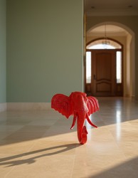 Casa Padrino scultura decorativa di lusso Elefant Trophäe A. 105 cm - Enorme scultura da giardino - Scultura a grandezza naturale - Scultura decorativa XXL Casa Padrino scultura decorativa di lusso Elefant Trophäe A. 105 cm - Enorme scultura da giardino - Scultura a grandezza naturale - Scultura decorativa XXL