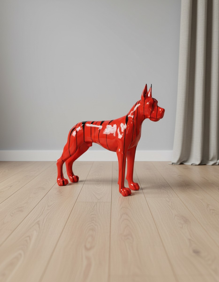 Casa Padrino scultura decorativa di lusso Hund Zweifarbiger Trash Mastiff A. 111 cm - Enorme scultura da giardino - Scultura a grandezza naturale - Scultura decorativa XXL Casa Padrino scultura decorativa di lusso Hund Zweifarbiger Trash Mastiff A. 111 cm - Enorme scultura da giardino - Scultura a grandezza naturale - Scultura decorativa XXL