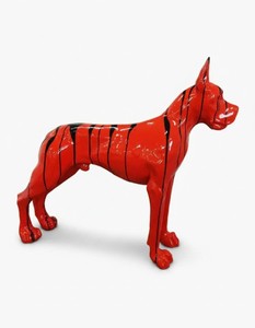 Casa Padrino sculpture décorative de luxe Hund Zweifarbiger Trash Mastiff H. 111 cm - Immense sculpture de jardin - Sculpture grandeur nature - Sculpture décorative XXL Casa Padrino sculpture décorative de luxe Hund Zweifarbiger Trash Mastiff H. 111 cm - Immense sculpture de jardin - Sculpture grandeur nature - Sculpture décorative XXL