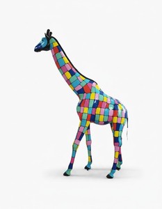 Casa Padrino sculpture décorative de luxe Giraffe Bunt H. 320 cm - Immense sculpture de jardin - Sculpture grandeur nature - Sculpture décorative XXL Casa Padrino sculpture décorative de luxe Giraffe Bunt H. 320 cm - Immense sculpture de jardin - Sculpture grandeur nature - Sculpture décorative XXL