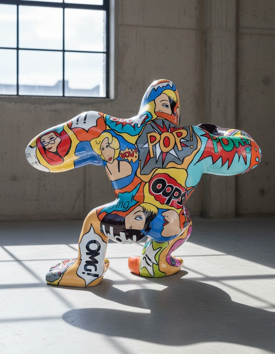 Casa Padrino sculpture décorative de luxe Affe Kong Wütende Pop Art Gorilla H. 185 cm - Immense sculpture de jardin - Sculpture grandeur nature - Sculpture décorative XXL Casa Padrino sculpture décorative de luxe Affe Kong Wütende Pop Art Gorilla H. 185 cm - Immense sculpture de jardin - Sculpture grandeur nature - Sculpture décorative XXL