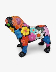 Casa Padrino scultura decorativa di lusso Hund Bulldoggenblumen A. 70 cm - Scultura decorativa - Figura decorativa - Figura animale - Decorazione da giardino Casa Padrino scultura decorativa di lusso Hund Bulldoggenblumen A. 70 cm - Scultura decorativa - Figura decorativa - Figura animale - Decorazione da giardino