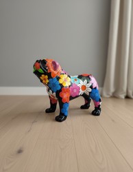 Casa Padrino scultura decorativa di lusso Hund Bulldoggenblumen A. 70 cm - Scultura decorativa - Figura decorativa - Figura animale - Decorazione da giardino Casa Padrino scultura decorativa di lusso Hund Bulldoggenblumen A. 70 cm - Scultura decorativa - Figura decorativa - Figura animale - Decorazione da giardino