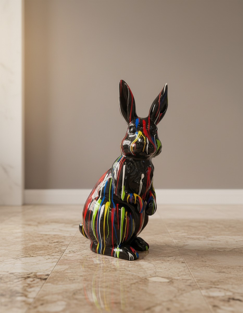 Casa Padrino scultura decorativa di lusso Hase Kaninchen Trash A. 110 cm - Enorme scultura da giardino - Scultura a grandezza naturale - Scultura decorativa XXL Casa Padrino scultura decorativa di lusso Hase Kaninchen Trash A. 110 cm - Enorme scultura da giardino - Scultura a grandezza naturale - Scultura decorativa XXL