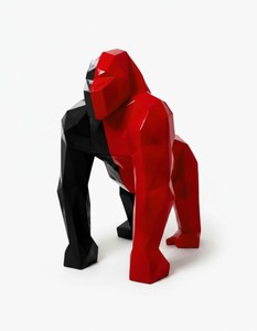 Casa Padrino sculpture décorative de luxe Affe Multicolor Facettierter Gorilla H. 128 cm - Immense sculpture de jardin - Sculpture grandeur nature - Sculpture décorative XXL Casa Padrino sculpture décorative de luxe Affe Multicolor Facettierter Gorilla H. 128 cm - Immense sculpture de jardin - Sculpture grandeur nature - Sculpture décorative XXL