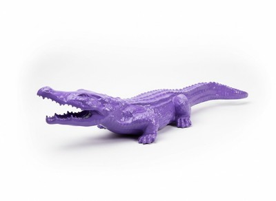 Casa Padrino sculpture décorative de luxe Reptil Krokodil Lilas H. 20 cm - Sculpture décorative - Figurine décorative - Figurine animale - Décoration de jardin Casa Padrino sculpture décorative de luxe Reptil Krokodil Lilas H. 20 cm - Sculpture décorative - Figurine décorative - Figurine animale - Décoration de jardin
