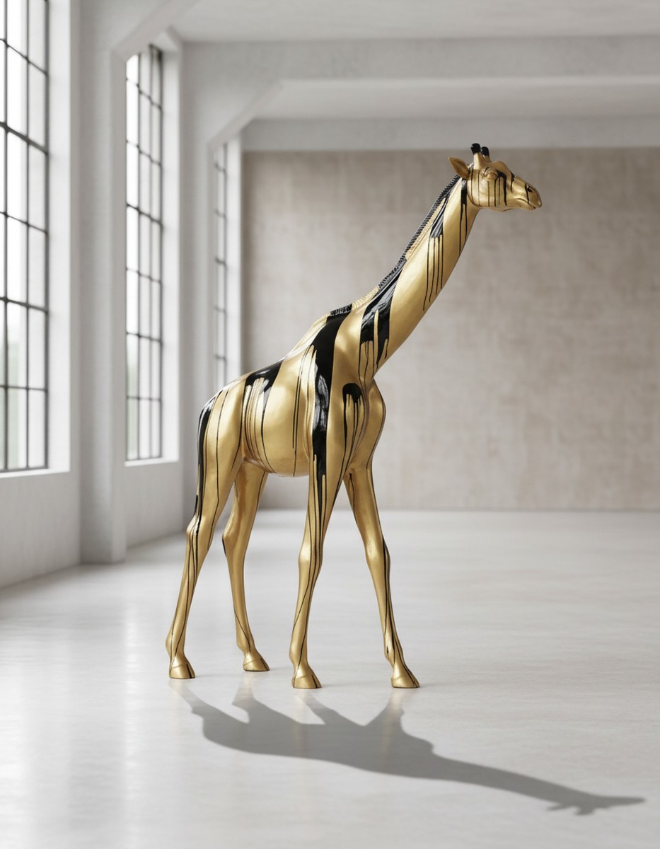 Casa Padrino sculpture décorative de luxe Giraffe G Trash Schwarz H. 320 cm - Immense sculpture de jardin - Sculpture grandeur nature - Sculpture décorative XXL Casa Padrino sculpture décorative de luxe Giraffe G Trash Schwarz H. 320 cm - Immense sculpture de jardin - Sculpture grandeur nature - Sculpture décorative XXL