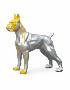 Casa Padrino sculpture décorative de luxe Hund Riesenboxer H. 180 cm - Immense sculpture de jardin - Sculpture grandeur nature - Sculpture décorative XXL Casa Padrino sculpture décorative de luxe Hund Riesenboxer H. 180 cm - Immense sculpture de jardin - Sculpture grandeur nature - Sculpture décorative XXL