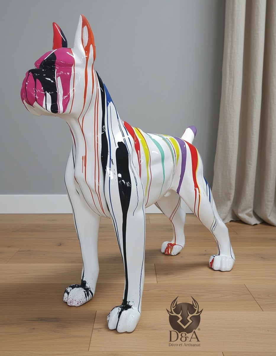 Casa Padrino scultura decorativa di lusso Hund Riesenboxer A. 180 cm - Enorme scultura da giardino - Scultura a grandezza naturale - Scultura decorativa XXL Casa Padrino scultura decorativa di lusso Hund Riesenboxer A. 180 cm - Enorme scultura da giardino - Scultura a grandezza naturale - Scultura decorativa XXL