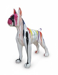 Casa Padrino scultura decorativa di lusso Hund Riesenboxer A. 180 cm - Enorme scultura da giardino - Scultura a grandezza naturale - Scultura decorativa XXL Casa Padrino scultura decorativa di lusso Hund Riesenboxer A. 180 cm - Enorme scultura da giardino - Scultura a grandezza naturale - Scultura decorativa XXL