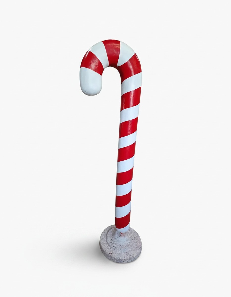 Casa Padrino scultura decorativa di lusso Weihnachtsfigur Zuckerstange A. 161 cm - Enorme scultura da giardino - Scultura a grandezza naturale - Scultura decorativa XXL Casa Padrino scultura decorativa di lusso Weihnachtsfigur Zuckerstange A. 161 cm - Enorme scultura da giardino - Scultura a grandezza naturale - Scultura decorativa XXL