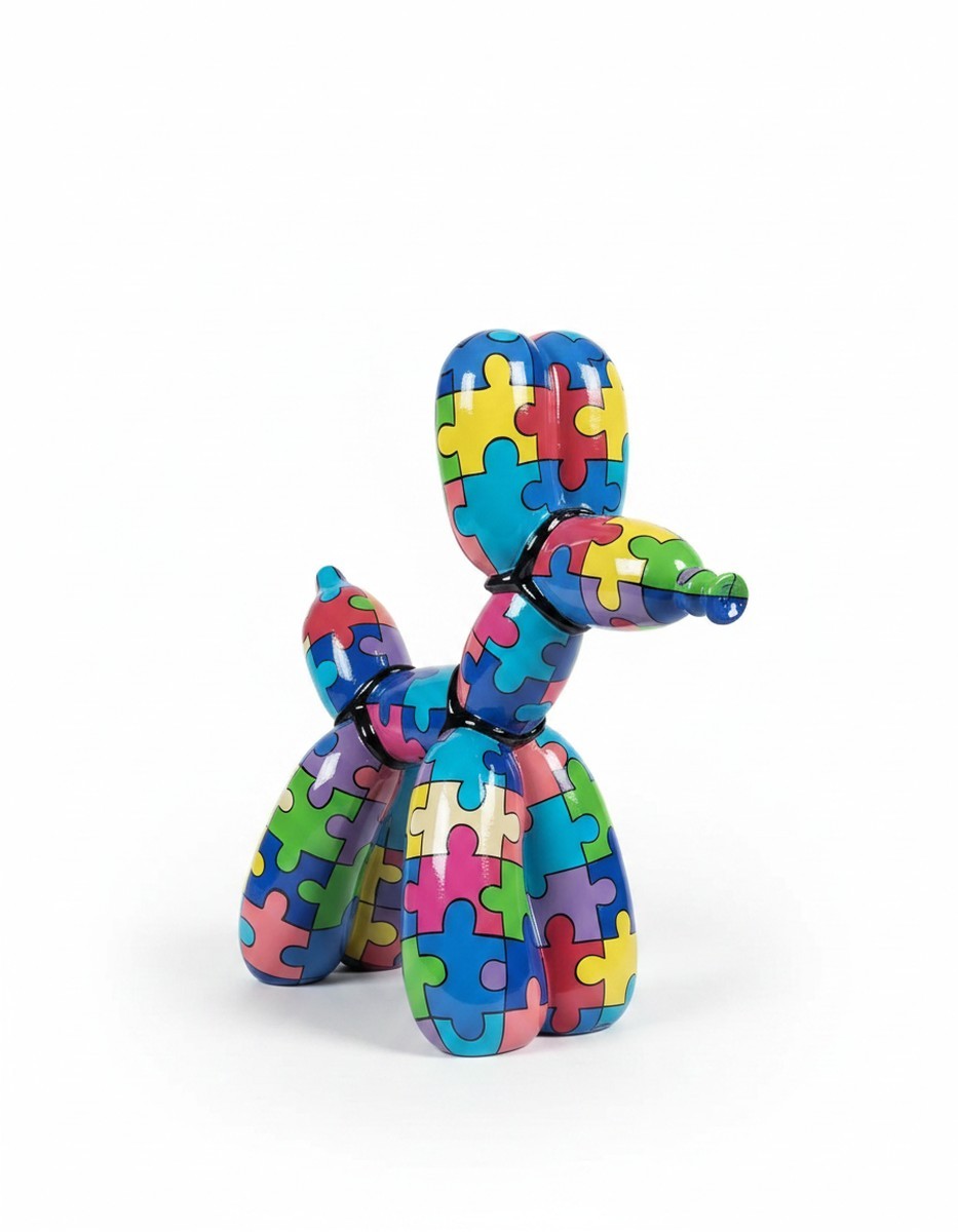 Casa Padrino scultura decorativa di lusso Hund Puzzle A. 100 cm - Enorme scultura da giardino - Scultura a grandezza naturale - Scultura decorativa XXL Casa Padrino scultura decorativa di lusso Hund Puzzle A. 100 cm - Enorme scultura da giardino - Scultura a grandezza naturale - Scultura decorativa XXL