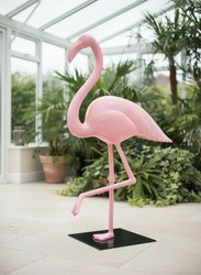 Casa Padrino scultura decorativa di lusso Vogel Rosa Flamingo A. 155 cm - Enorme scultura da giardino - Scultura a grandezza naturale - Scultura decorativa XXL Casa Padrino scultura decorativa di lusso Vogel Rosa Flamingo A. 155 cm - Enorme scultura da giardino - Scultura a grandezza naturale - Scultura decorativa XXL
