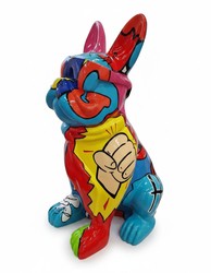 Casa Padrino scultura decorativa di lusso Hund Bulldogge Brille Krawatte Comics A. 120 cm - Enorme scultura da giardino - Scultura a grandezza naturale - Scultura decorativa XXL Casa Padrino scultura decorativa di lusso Hund Bulldogge Brille Krawatte Comics A. 120 cm - Enorme scultura da giardino - Scultura a grandezza naturale - Scultura decorativa XXL