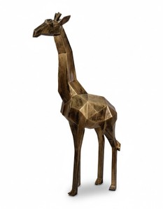 Casa Padrino sculpture décorative de luxe Giraffe Facettierter Patina Gold H. 200 cm - Immense sculpture de jardin - Sculpture grandeur nature - Sculpture décorative XXL Casa Padrino sculpture décorative de luxe Giraffe Facettierter Patina Gold H. 200 cm - Immense sculpture de jardin - Sculpture grandeur nature - Sculpture décorative XXL