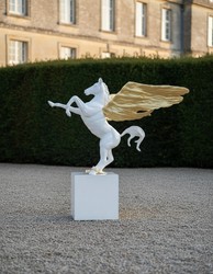 Casa Padrino sculpture décorative de luxe Pferd Pegasus H. 230 cm - Immense sculpture de jardin - Sculpture grandeur nature - Sculpture décorative XXL Casa Padrino sculpture décorative de luxe Pferd Pegasus H. 230 cm - Immense sculpture de jardin - Sculpture grandeur nature - Sculpture décorative XXL