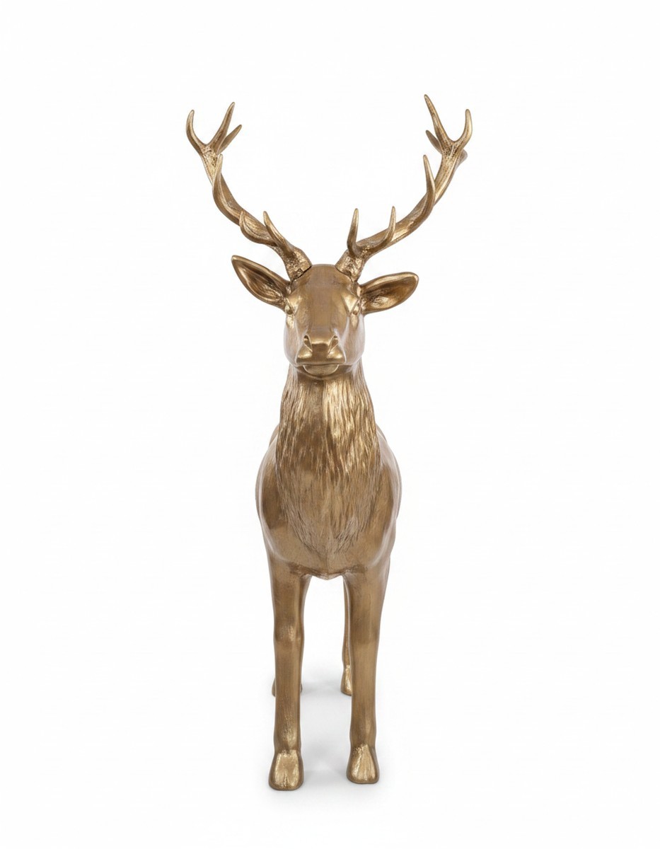 Casa Padrino escultura decorativa de lujo Hirsch Großer Silberner Oder Gold A. 220 cm - Escultura de jardín enorme - Escultura de tamaño natural - Escultura decorativa XXL Casa Padrino escultura decorativa de lujo Hirsch Großer Silberner Oder Gold A. 220 cm - Escultura de jardín enorme - Escultura de tamaño natural - Escultura decorativa XXL