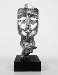 Casa Padrino escultura decorativa de lujo Statue Gold Patina Gesichtsmaske A. 170 cm - Escultura de jardín enorme - Escultura de tamaño natural - Escultura decorativa XXL