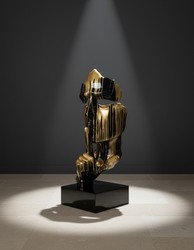 Casa Padrino sculpture décorative de luxe Statue Gold Silberne Trash Gesichtsmaske H. 170 cm - Immense sculpture de jardin - Sculpture grandeur nature - Sculpture décorative XXL Casa Padrino sculpture décorative de luxe Statue Gold Silberne Trash Gesichtsmaske H. 170 cm - Immense sculpture de jardin - Sculpture grandeur nature - Sculpture décorative XXL