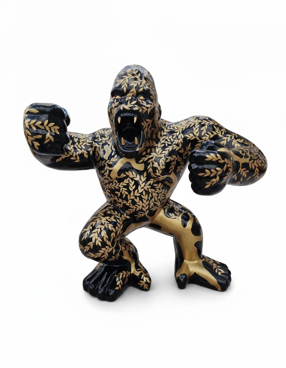 Casa Padrino escultura decorativa de lujo Affe Kong Wütende Gorilla Hindi A. 100 cm - Escultura de jardín enorme - Escultura de tamaño natural - Escultura decorativa XXL Casa Padrino escultura decorativa de lujo Affe Kong Wütende Gorilla Hindi A. 100 cm - Escultura de jardín enorme - Escultura de tamaño natural - Escultura decorativa XXL