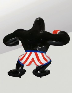 Casa Padrino scultura decorativa di lusso Affe Rocky Wütende Gorilla Boxer 2XL A. 110 cm - Enorme scultura da giardino - Scultura a grandezza naturale - Scultura decorativa XXL Casa Padrino scultura decorativa di lusso Affe Rocky Wütende Gorilla Boxer 2XL A. 110 cm - Enorme scultura da giardino - Scultura a grandezza naturale - Scultura decorativa XXL