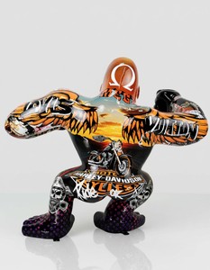 Casa Padrino scultura decorativa di lusso Affe Kong Wütende Gorilla Dubai A. 180 cm - Enorme scultura da giardino - Scultura a grandezza naturale - Scultura decorativa XXL Casa Padrino scultura decorativa di lusso Affe Kong Wütende Gorilla Dubai A. 180 cm - Enorme scultura da giardino - Scultura a grandezza naturale - Scultura decorativa XXL