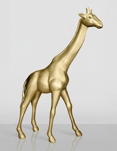 Casa Padrino scultura decorativa di lusso Giraffe Gold A. 230 cm - Enorme scultura da giardino - Scultura a grandezza naturale - Scultura decorativa XXL Casa Padrino scultura decorativa di lusso Giraffe Gold A. 230 cm - Enorme scultura da giardino - Scultura a grandezza naturale - Scultura decorativa XXL