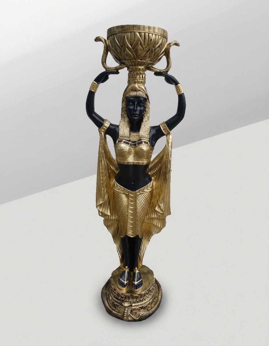 Casa Padrino escultura decorativa de lujo Statue Ägyptische Frau Einem Blumentopf A. 130 cm - Escultura de jardín enorme - Escultura de tamaño natural - Escultura decorativa XXL Casa Padrino escultura decorativa de lujo Statue Ägyptische Frau Einem Blumentopf A. 130 cm - Escultura de jardín enorme - Escultura de tamaño natural - Escultura decorativa XXL